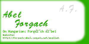 abel forgach business card